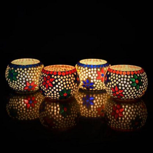 Mosaic Glass Decorative Tea Light Holder