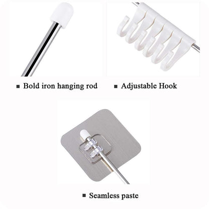 Wall Mounted Utensil Hanging Rack Holder