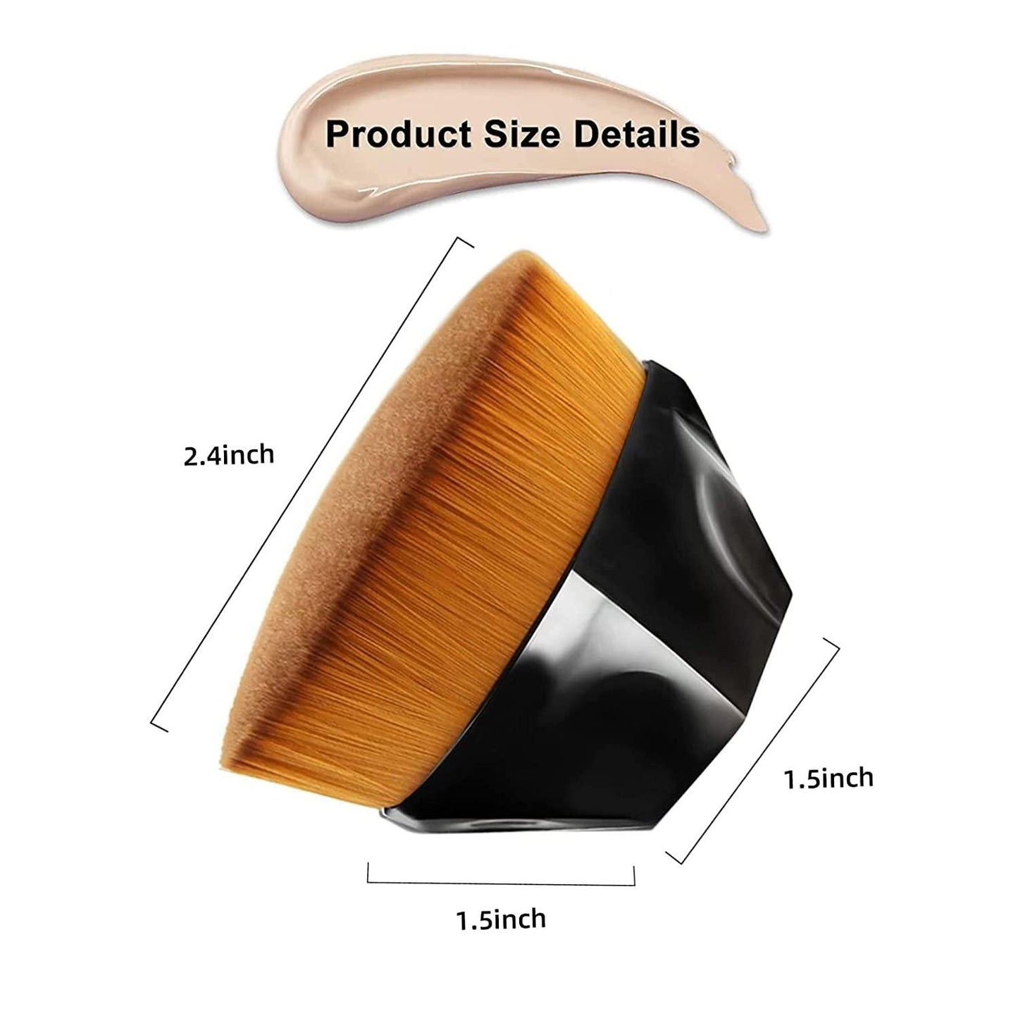 Foundation Makeup Brush Flat Top Hexagon Face Blush Liquid Powder