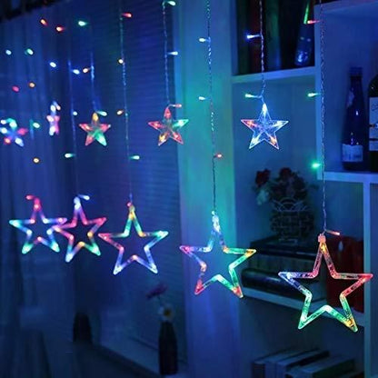 12 Stars Curtain String Lights