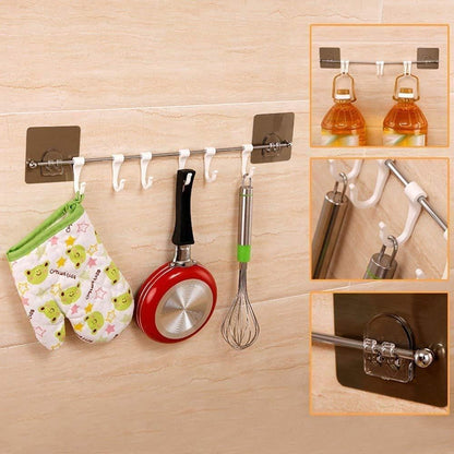 Wall Mounted Utensil Hanging Rack Holder