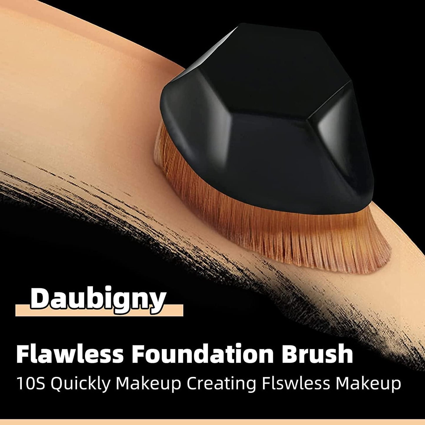 Foundation Makeup Brush Flat Top Hexagon Face Blush Liquid Powder