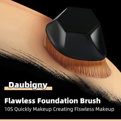 Foundation Makeup Brush Flat Top Hexagon Face Blush Liquid Powder